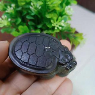 和田玉籽料黑皮沙枣青龙龟
